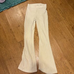 Aerie ribbed flare pants